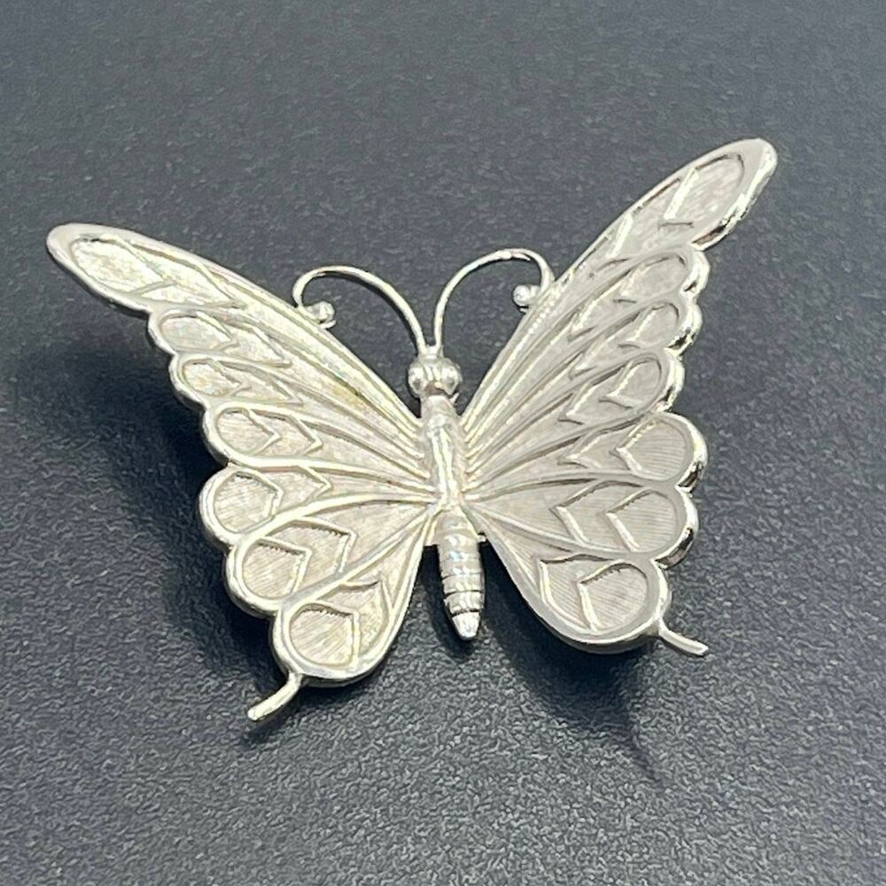 Sterling‎ Silver Vintage Butterfly Brooch Pin